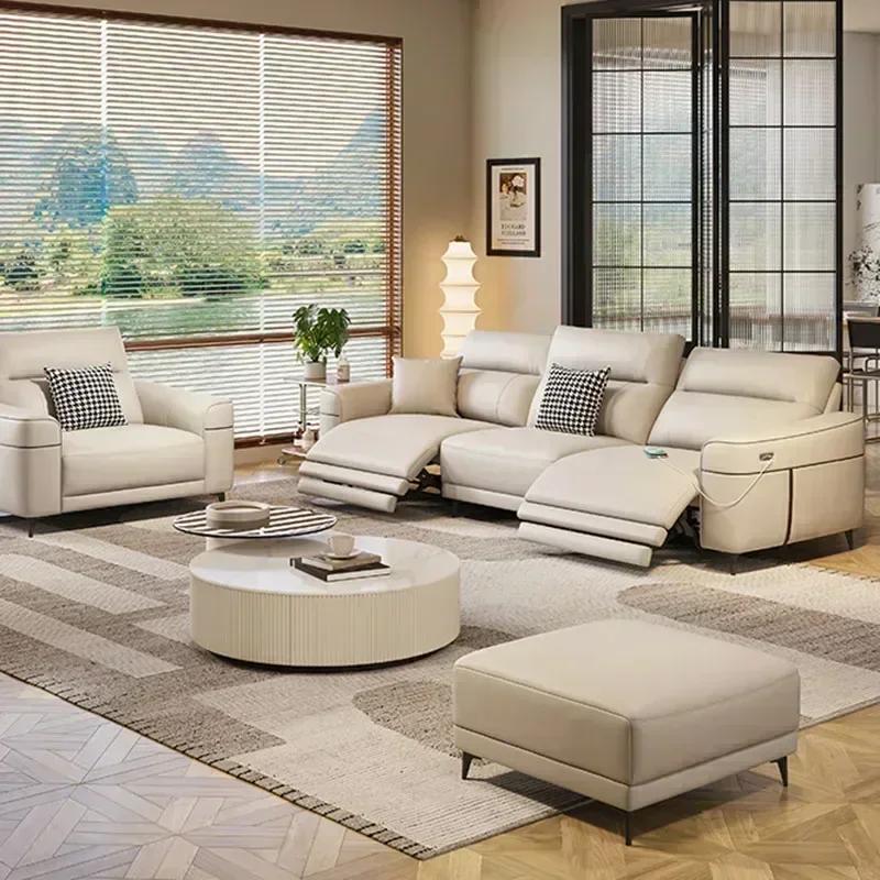 Luxe fantaisie canapé chaise moderne nordique causeuse inclinable canapé lit de repos en cuir Divani