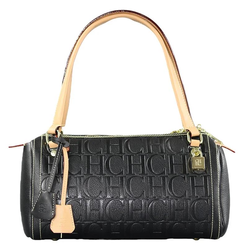 Sac à main cylindrique de grande capacité de style vintage 2025, marque CH, mode, lettres en relief,