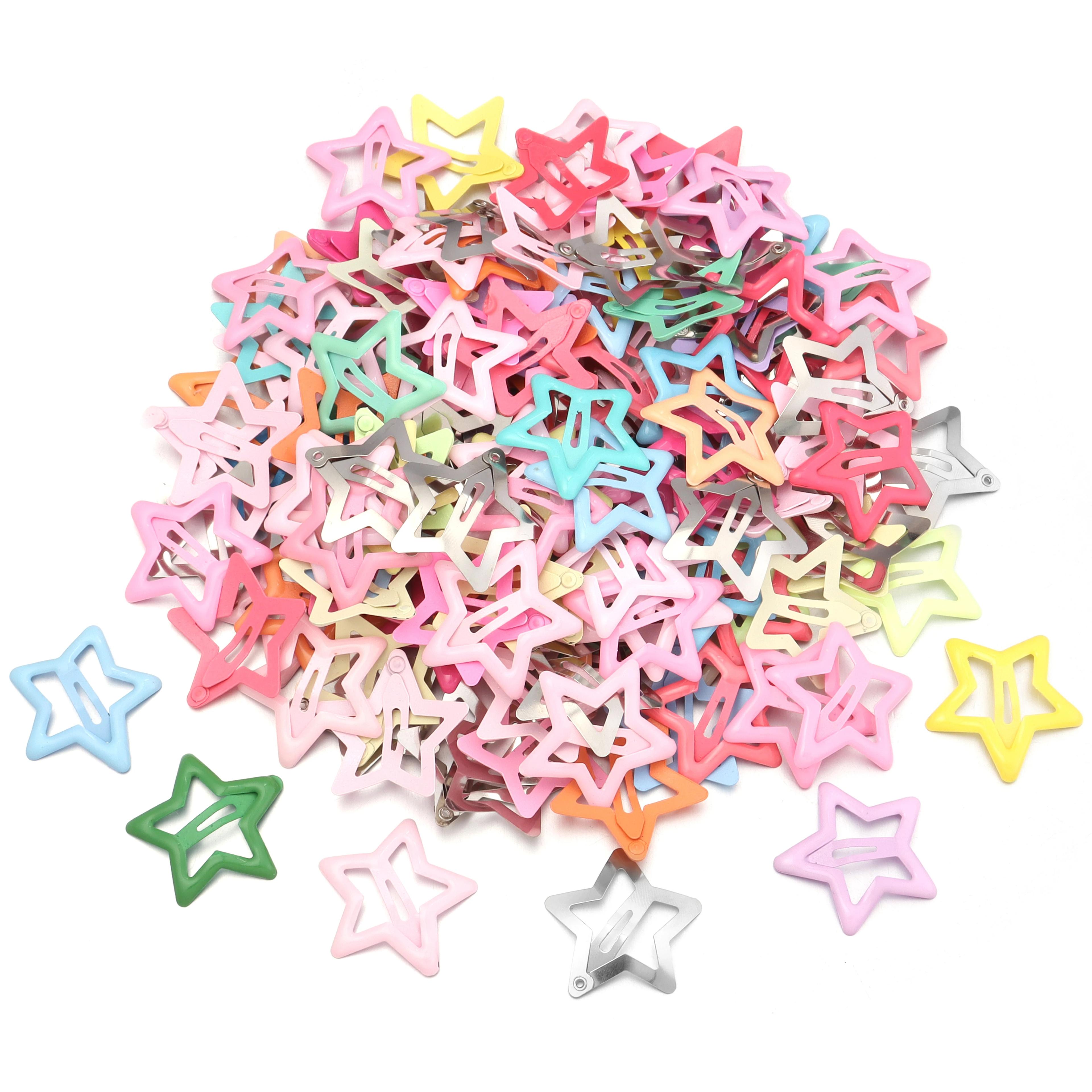50 pcs/lot métal coloré enfants BB pinces à cheveux Y2K étoile pinces à cheveux pour pince à cheveux