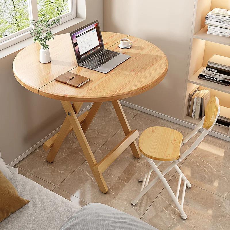 Table à manger pliante robuste – Aucun assemblage nécessaire, bureau solide et stable pour la cuisin