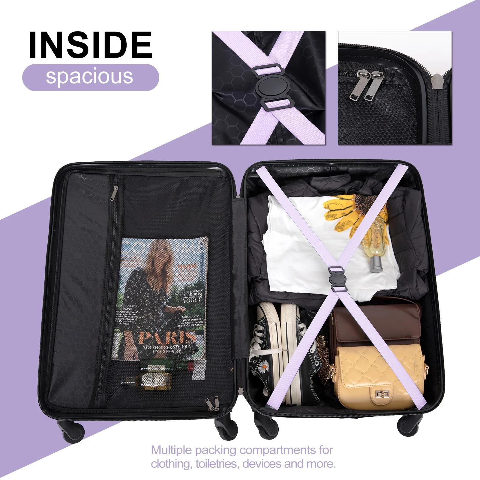 Travelhouse-Ensemble de bagages à coque rigide, valise légère, roues tournantes à verrouillage TSA,