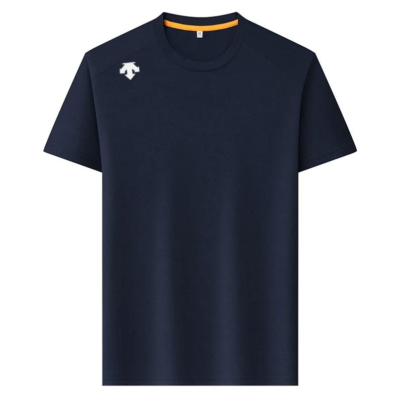 Qualité marque manches courtes été nouveau Ice Silk hommes Sport respirant t t - shirt mode imprimé