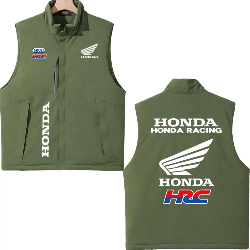 2025 Honda Racing imprimé coton rembourré gilet automne hiver hommes femmes en plein air moto veste