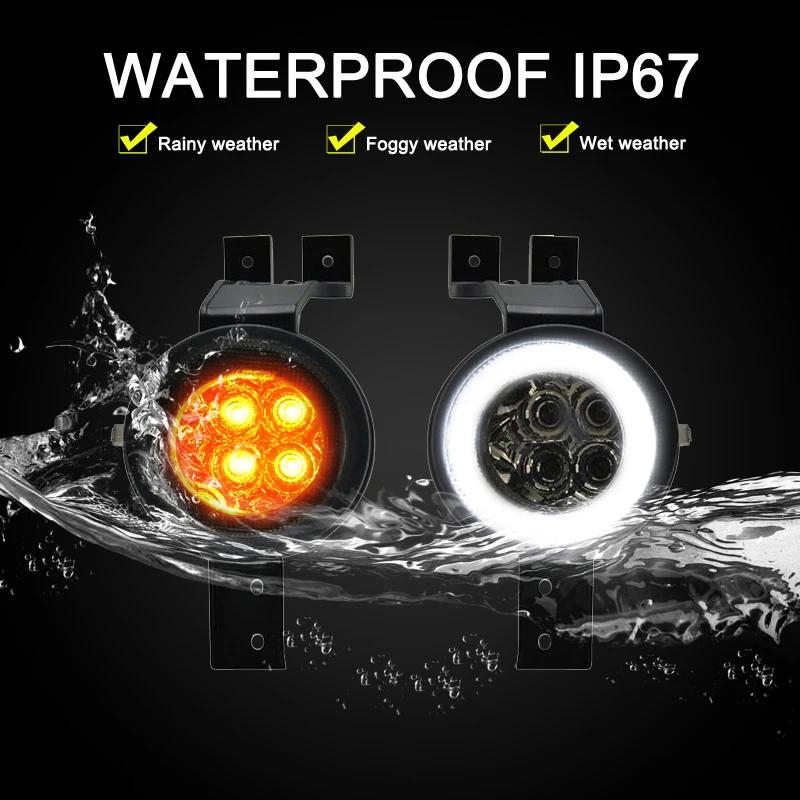 2 pièces lentille claire et fumée LED ambre indicateur blanc DRL lumière de Position pour Mini Coope