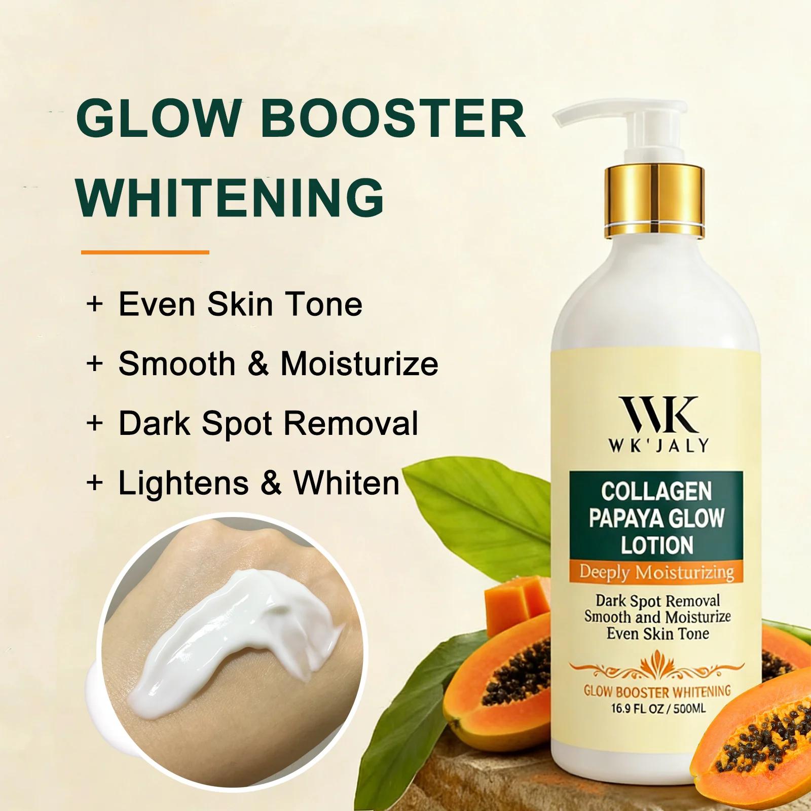 Lotion corporelle blanchissante au collagène WK JALY, élimine les taches brunes, la mélanine, hydrat