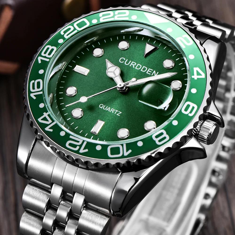 Hommes marque célèbre montres étudiants garçons mode bracelet en acier inoxydable calendrier décontr