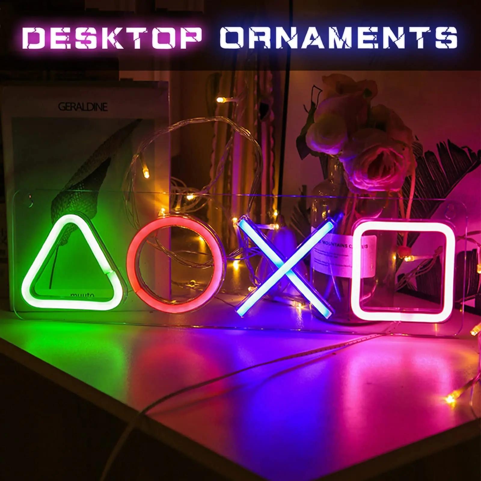 Enseigne au néon personnalisée PS4 jeu icône lumière pour tenture murale atmosphère Playstation lamp