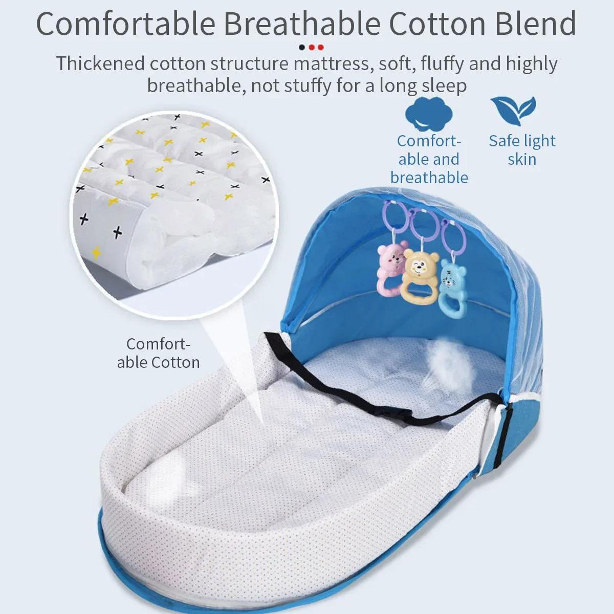 Lit voyage bébé nid couchage nouveau-né filet pliable moustiquaire sac berceau portable léger