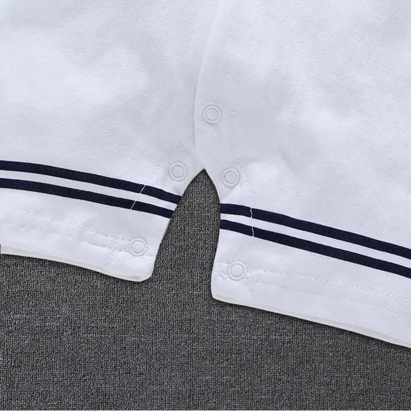 Nouveau-né bébé garçon vêtements combishort marin marine barboteuse à manches courtes combinaison Co