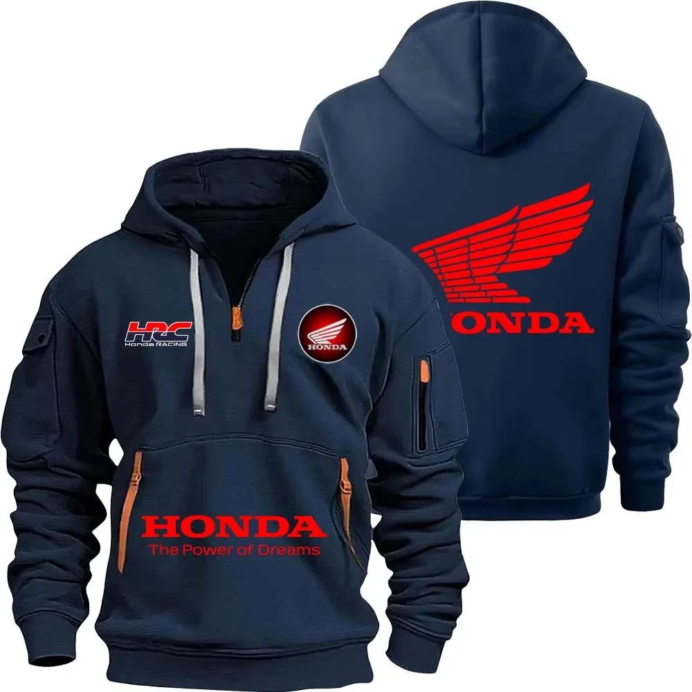 Honda sweat à capuche zippé passionnés de sports de plein air 2025 nouveaux hommes et femmes mode de