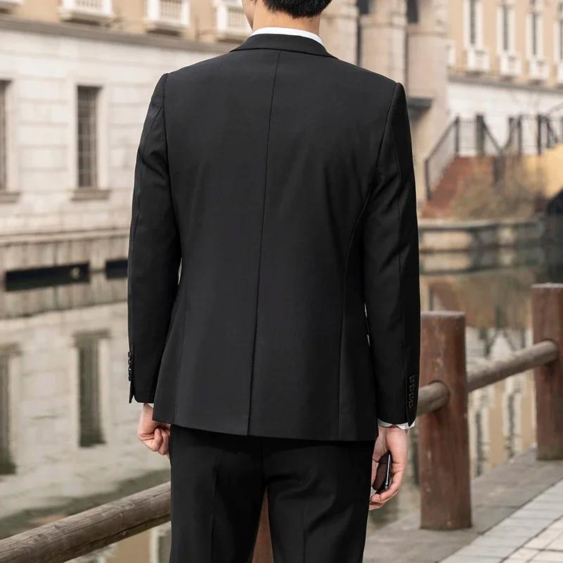 Costume Homme Décontracté et Habillé, Couleur Unie (Veste + Pantalon) – Idéal pour les Cérémonies et