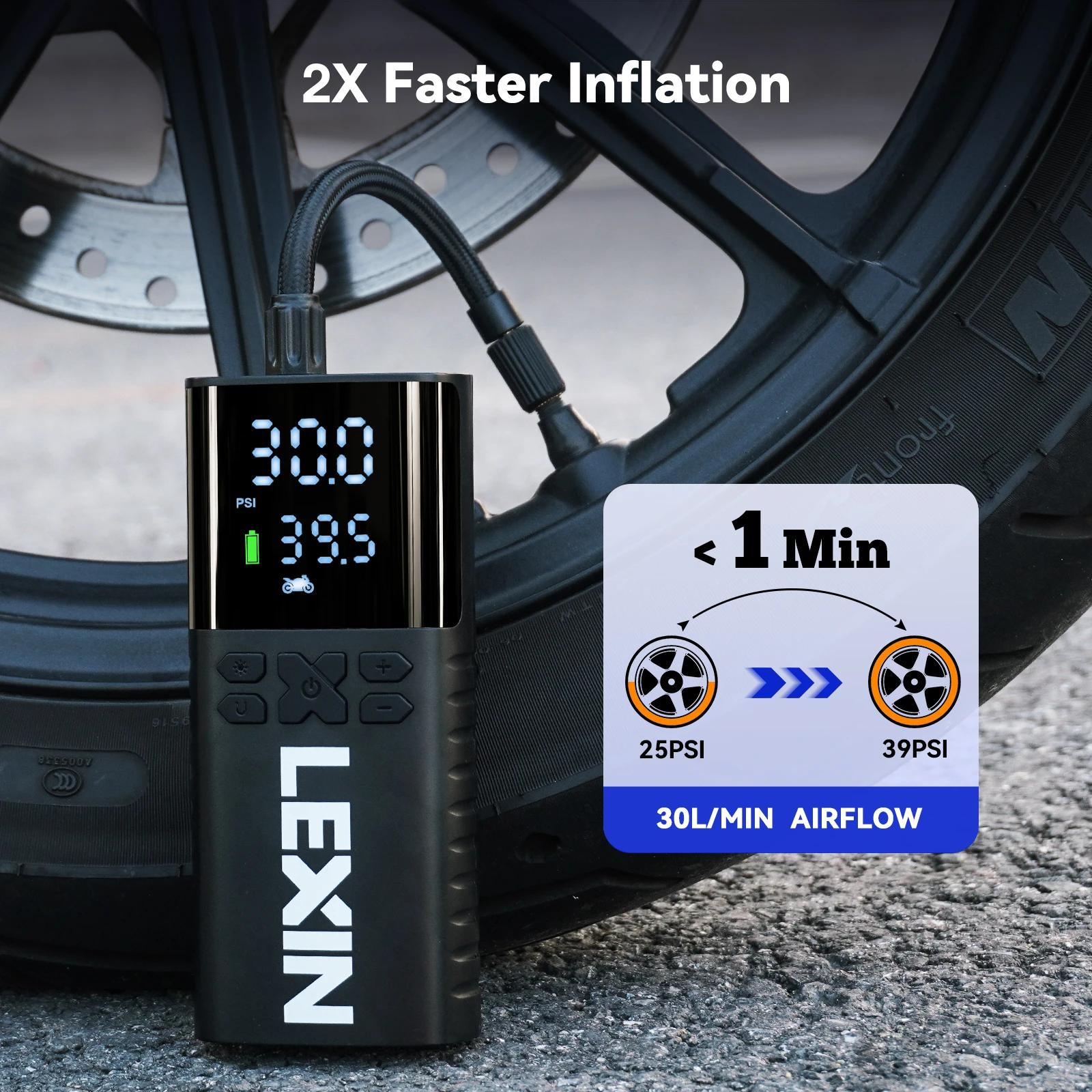Lexin P4 pompe à Air intelligente 4000mAh pour motos gonfleur de pneus bateau de vélo avec LED numér