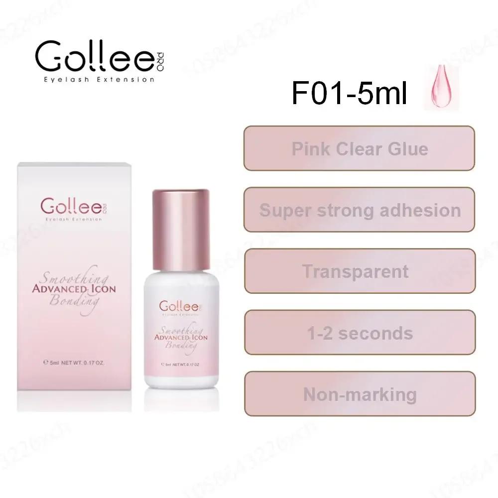Gollee 5 pièces 1s colle à séchage rapide pour Extension de cils fournitures d'extensions de cils av