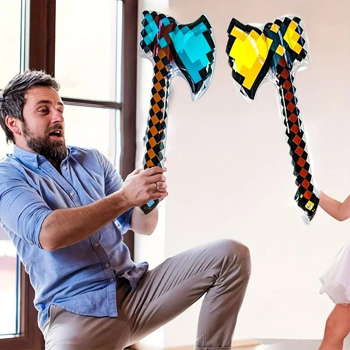 Jouets de style pixel, épées en pierres précieuses, épées dorées, jeux à domicile, fournitures gonfl