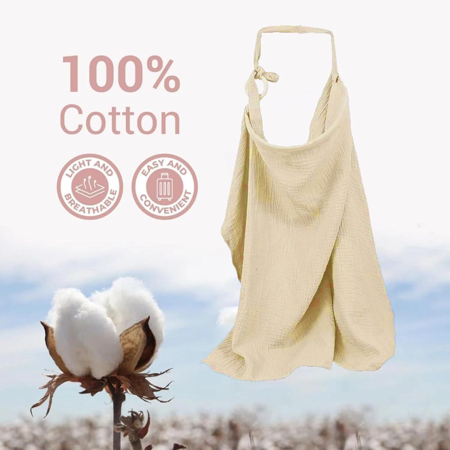 Couverture d'allaitement en mousseline pour bébé, couverture d'allaitement respirante avec décolleté