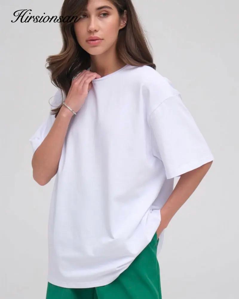 Hirsionsan-T-shirt décontracté à col rond pour homme et femme, 100% coton, 20 couleurs unies, été 20