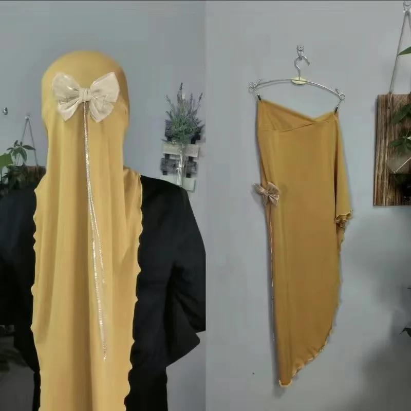 2025 foulards à nœud instantané pour filles, mignons et musulmans, Hijab confortable