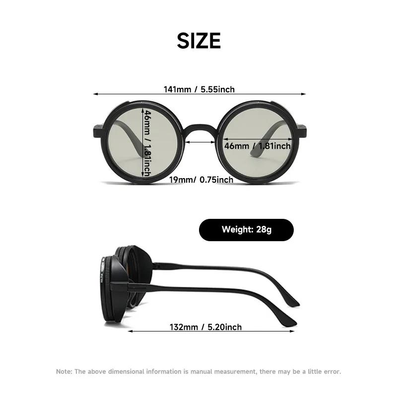SEAMERGO rétro petit cadre rond ND9 lunettes de soleil polarisées à intensité variable à la mode lun