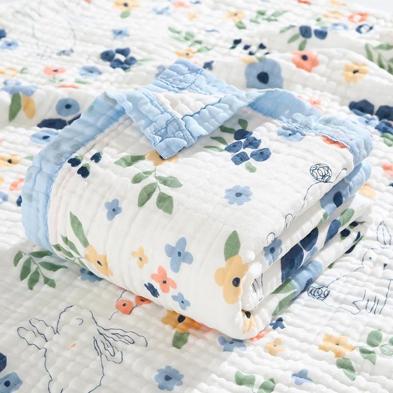 Couverture bébé 6 couches gaze coton 100% - Enveloppe respirante douce pour nouveau-né et serviette de bain