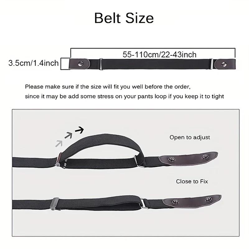 Ceinture élastique invisible sans couture pour hommes et femmes, ceinture de jeans unisexe, longueur