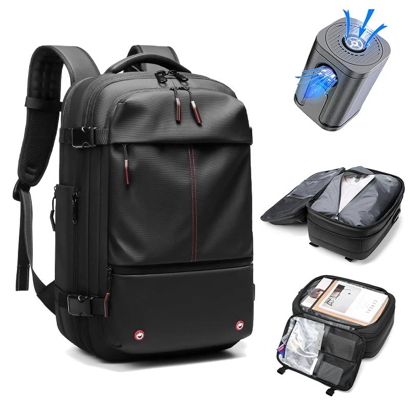 Sac à dos de voyage pour hommes, compression sous vide, pour ordinateur portable 17 pouces, sac à do