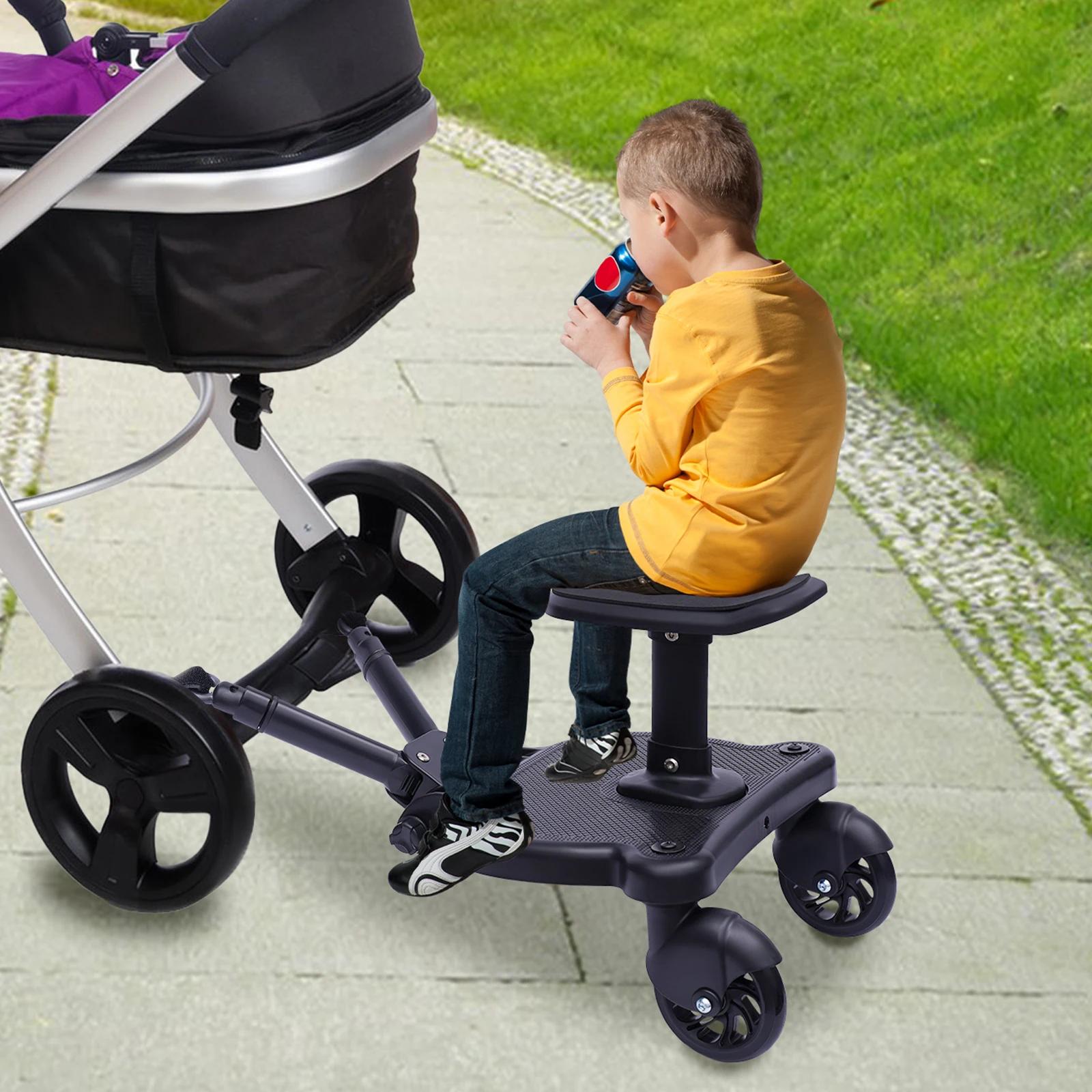 Planche de poussette universelle 2 en 1, planche de Buggy debout avec siège détachable, adaptateur d