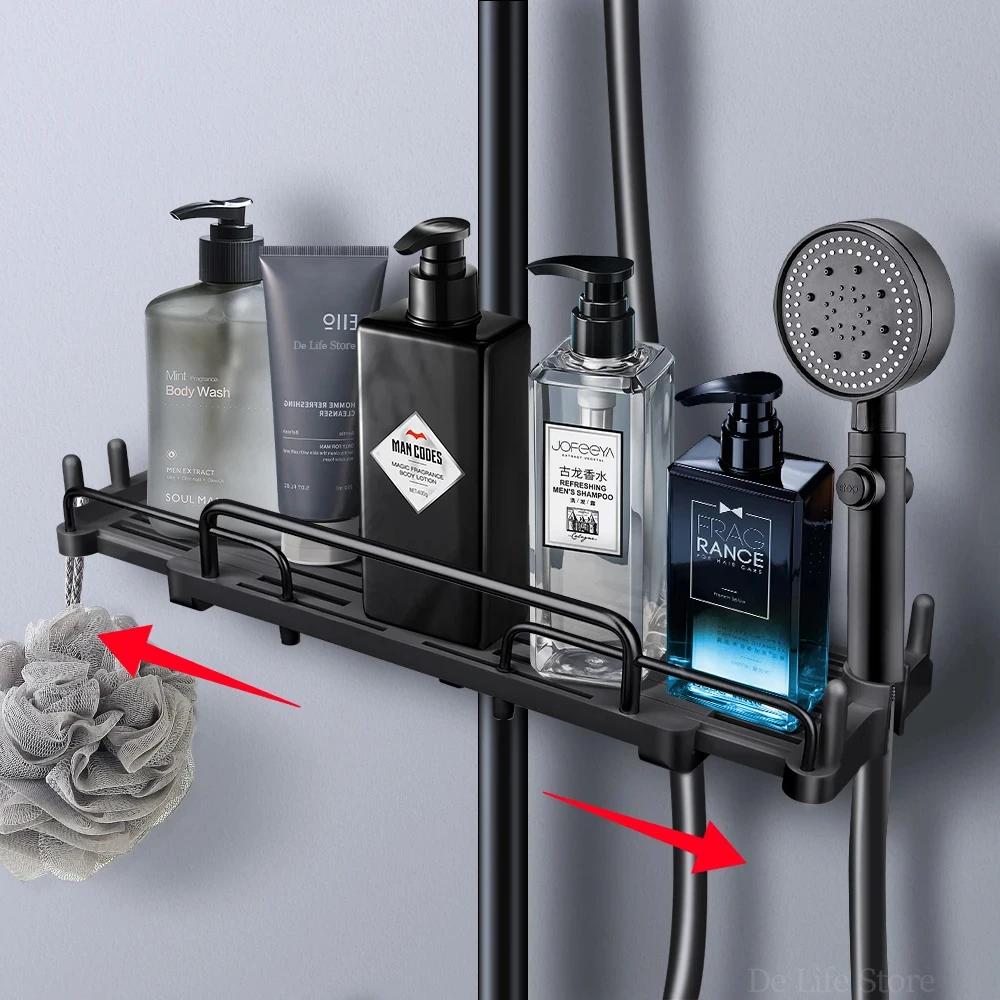 etagere salle de bains sans percage Étagère de douche extensible avec crochet, sans propositions, sh