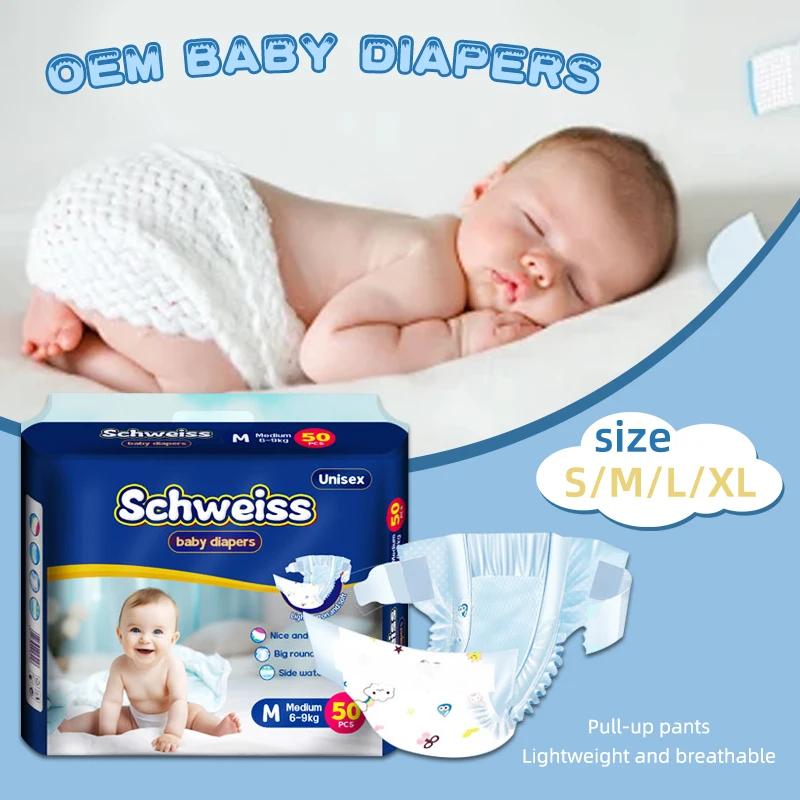 Couches nouveau-né en tissu 50 pièces - Culottes ultra-minces respirantes pour bébé infantile