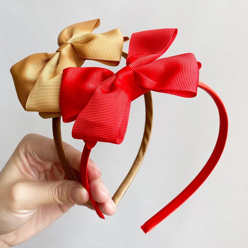 Nministériels ds de cheveux faits à la main pour bébés filles, bandeaux avec nœud papillon mignon, b
