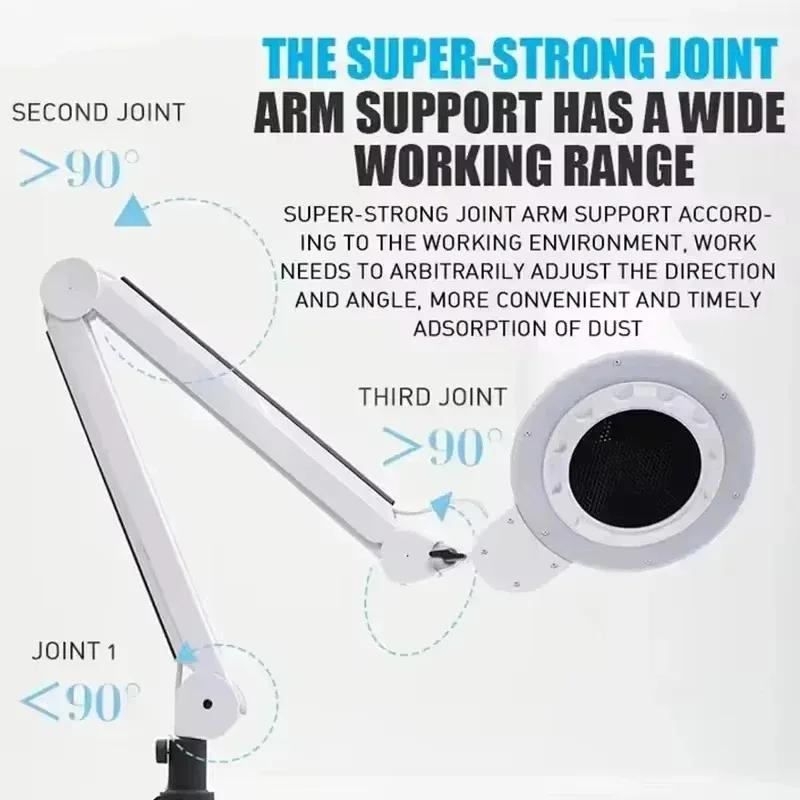 Lampe sans ombre + collecteur de poussière d'ongles 2 en 1 - Produit OEM professionnel 4Blanc pour s