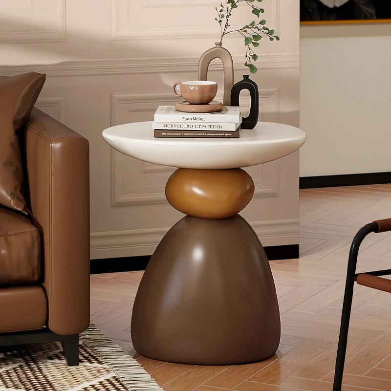 Table à thé en pierre créative pour utiliser, salon de luxe, meuble TV, canapé, Tables d'appoint, me