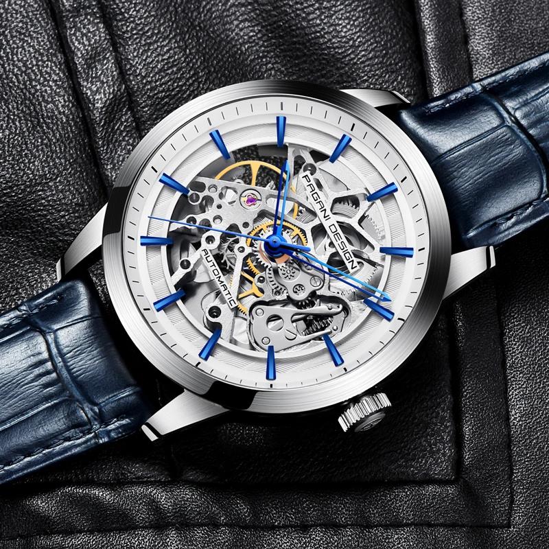 PAGANI DESIGN 2026 Nouvelle Montre Mécanique Squelette pour Homme, Montre Automatique de Luxe Haut d
