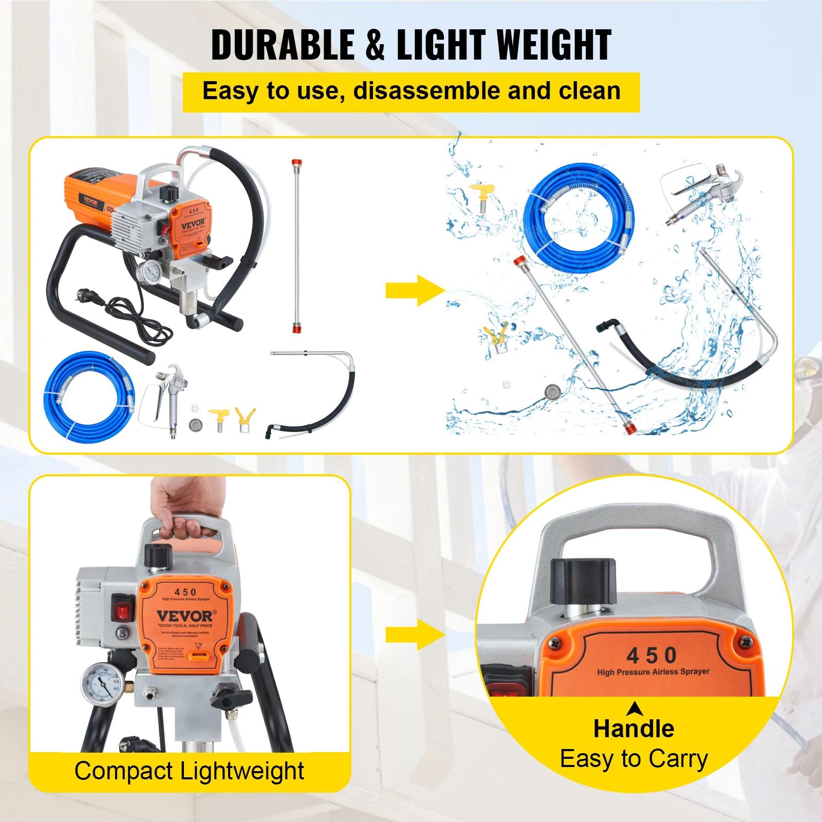 SucceBuy 1500W 1800W Pro pulvérisateur de peinture murale sans air pistolet pulvérisateur électrique