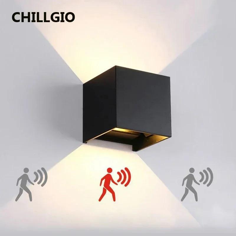 CHILLGIO extérieur capteur mouvement appliques murales étanche porche jardin décoration lampe IP65 m