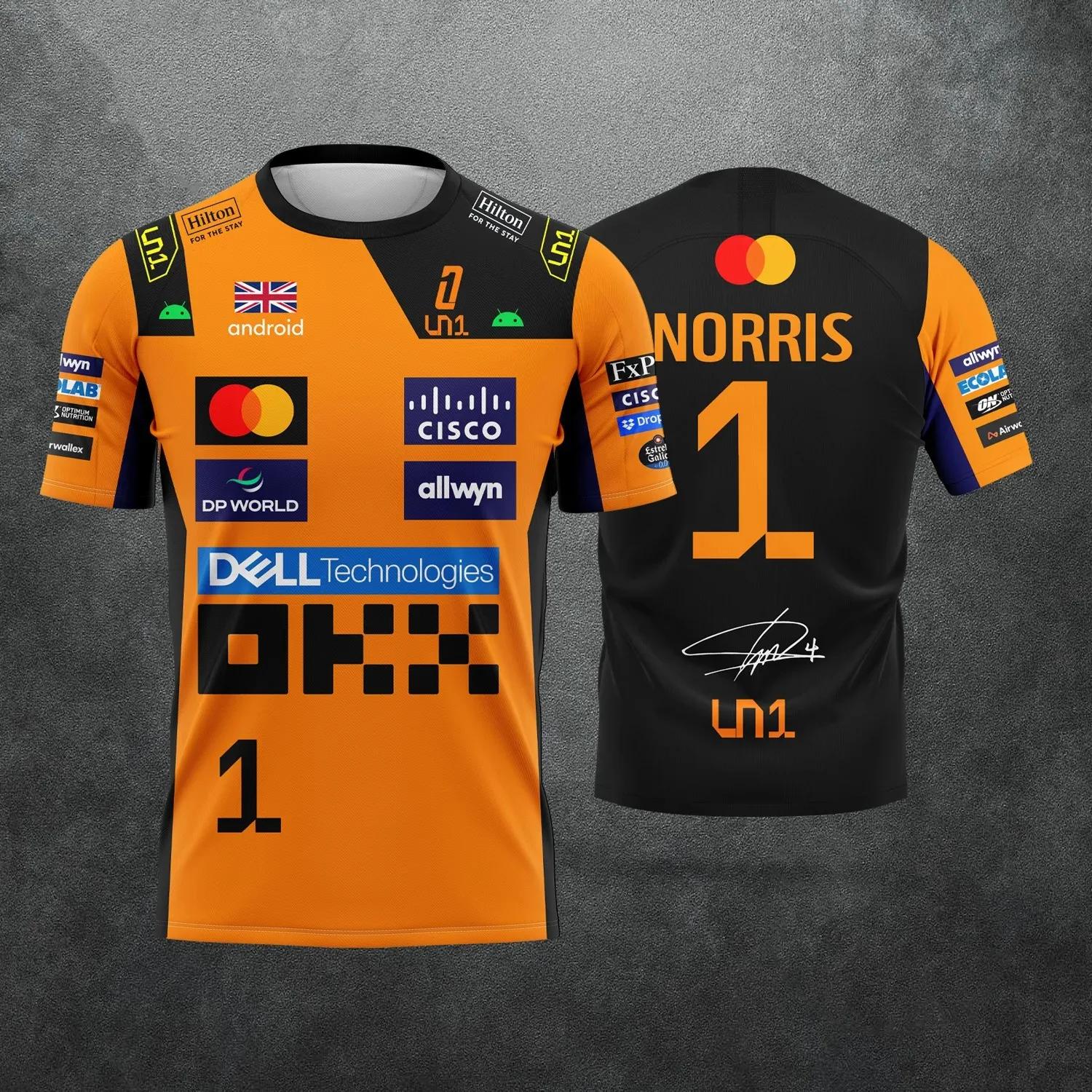 NOUVELLE CHEMISE DE COURSE 2026 - RIDER # 1 LANDO NORRIS Y RIDER # CAMISETA INFORMAL 81PIASTRI F