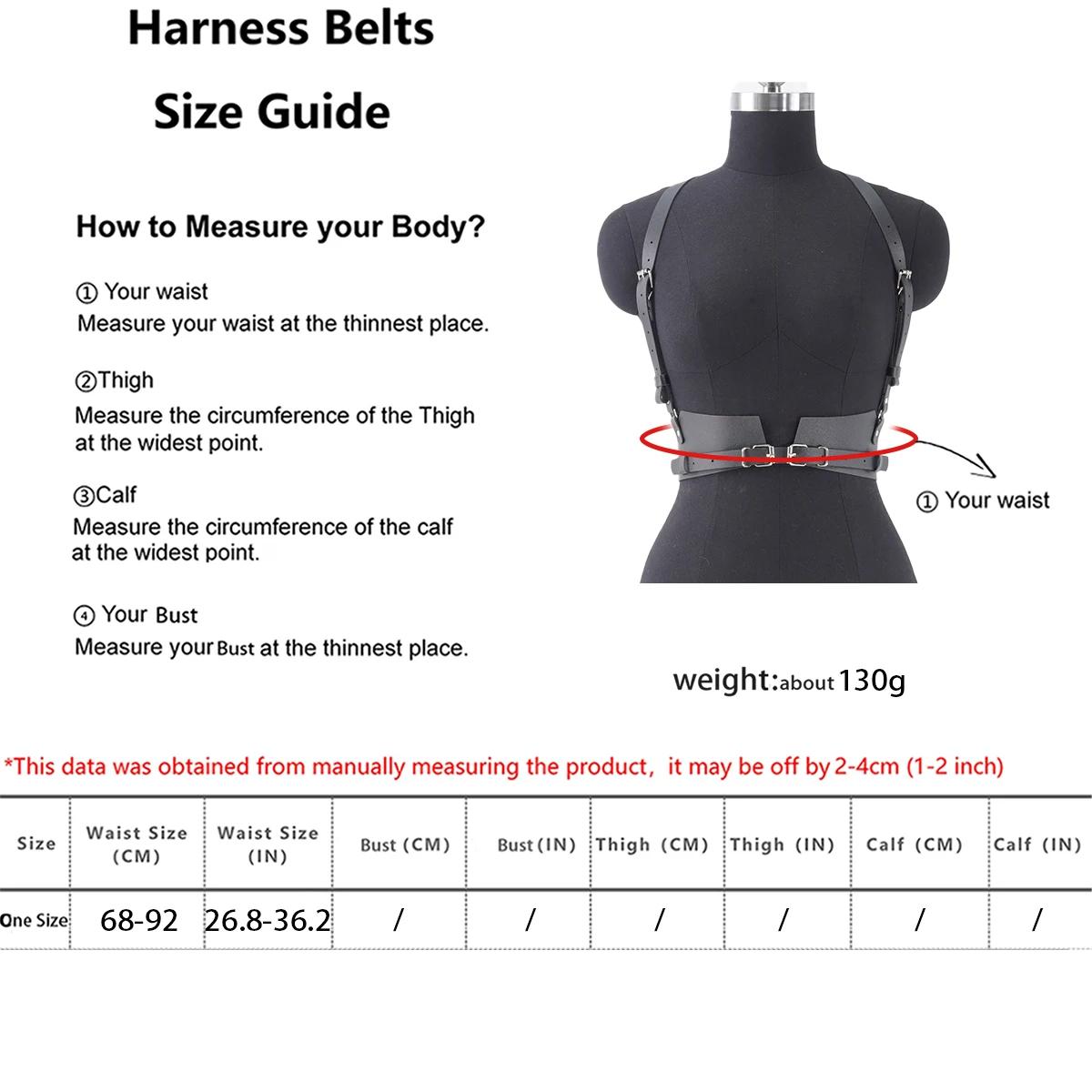 Ceinture décorative Punk pour femmes, Style de rue, ceinture à bretelles réglable, harnais Corset, a