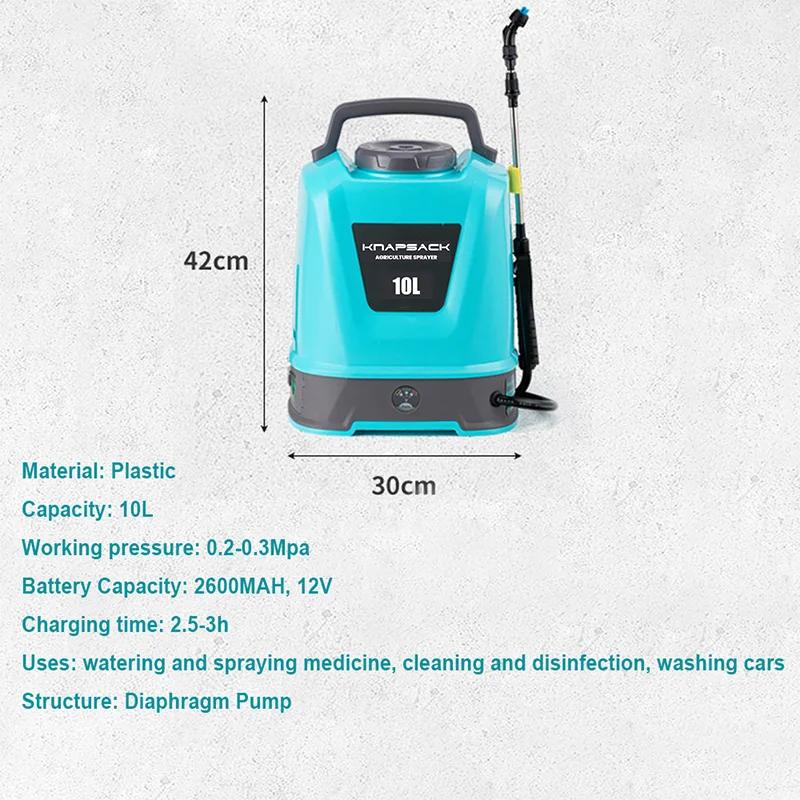 DIVEDEER 10L pulvérisateur électrique rechargeable haute pression désinfectant et pulvérisateur d'in