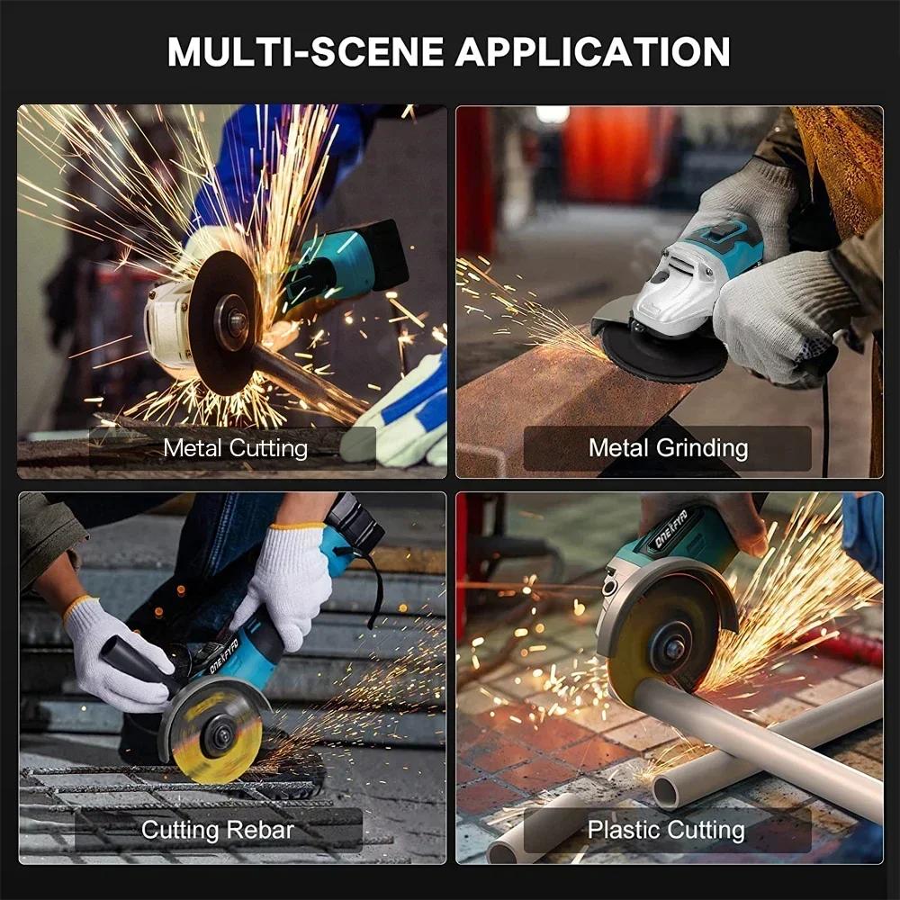 Makita – meuleuse d'angle électrique sans fil, 125mm, Rechargeable, sans balais, rectifieuse, bricol