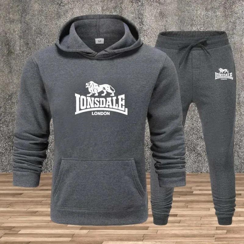 Ensemble pour hommes sweats à capuche pantalons de survêtement automne hiver mâle quotidien sport dé