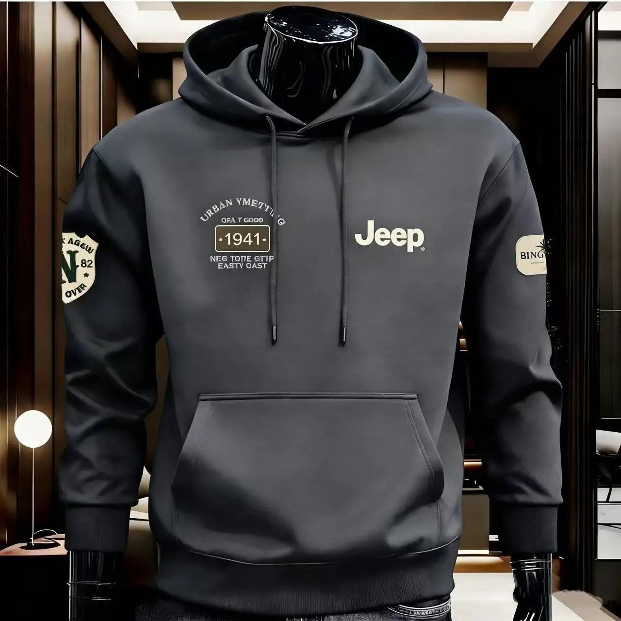 Nouveaux produits Jeep 2026 : Sweat à capuche en pur coton de haute qualité pour le printemps et l'a