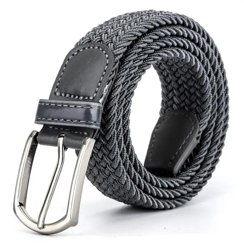 Ceinture de luxe en cuir pour hommes et femmes, 110cm, 2024, blanc, gris, haute, boucle, élastique t