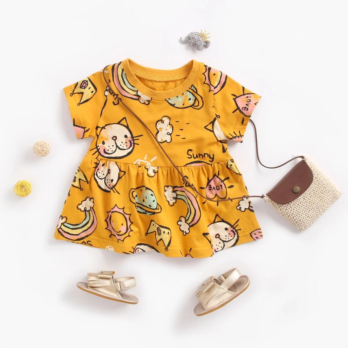 Sanlutoz – robe d'été à manches courtes pour bébé, motif mignon, vêtements décontractés pour enfants