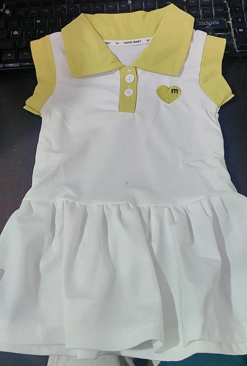 2025 enfants robe printemps été col rabattu enfants vêtements mode enfant en bas âge bébé filles vêt