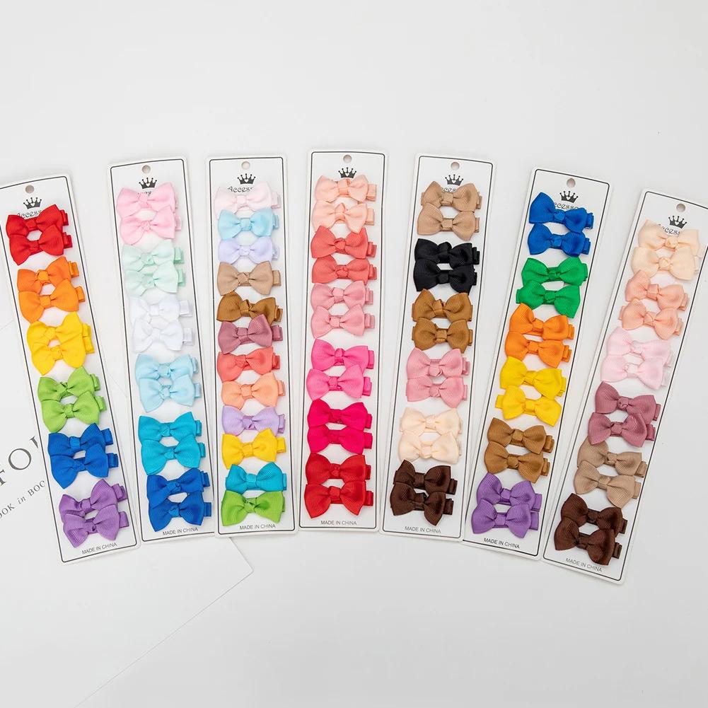 Pinces à cheveux avec nœud papillon en ruban gros-grain pour enfants, nœuds faits à la main, barrett