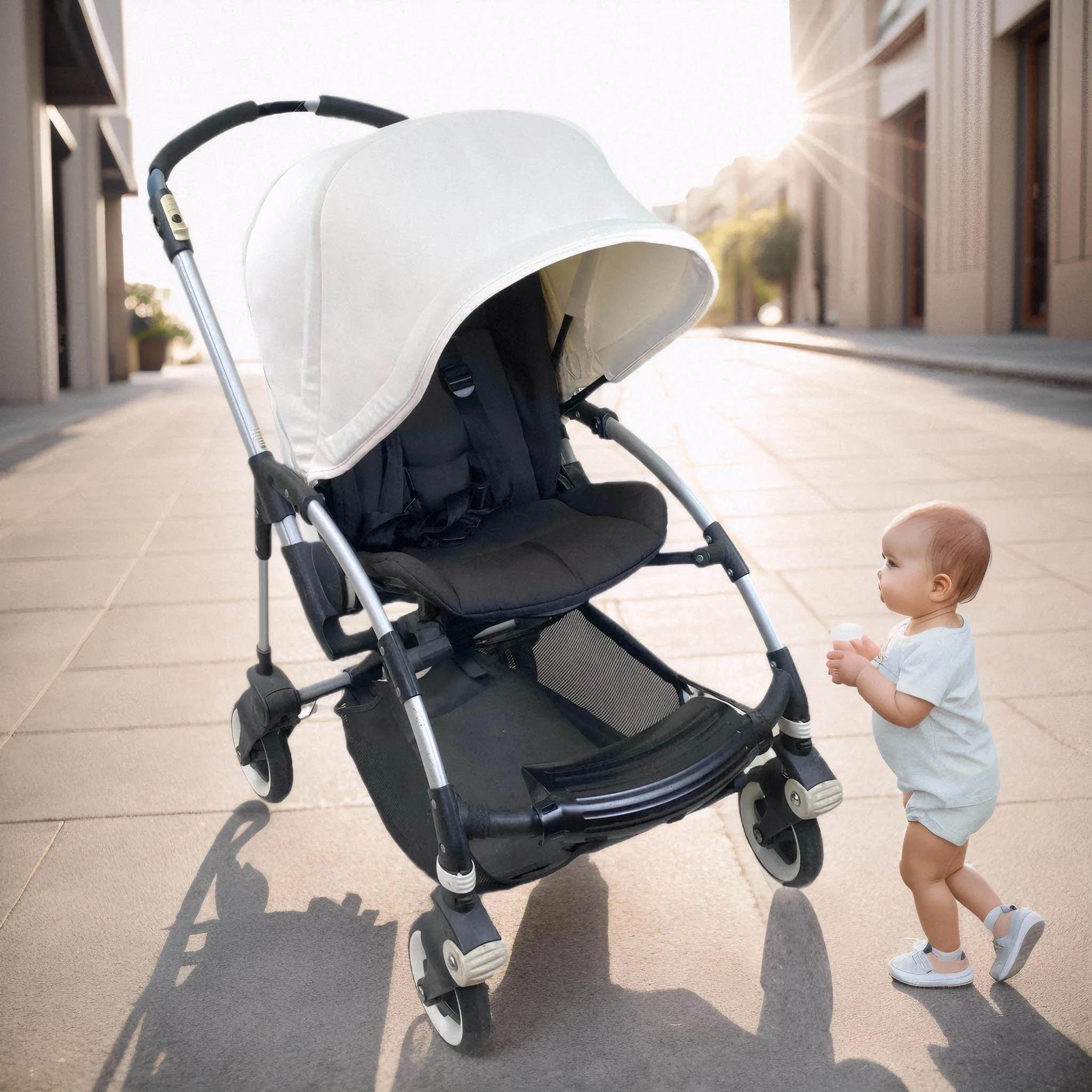 Pare-soleil pour poussette de bébé, auvent et coussin de siège pour Bugaboo Bee6 Bee5 Bee3, housse d