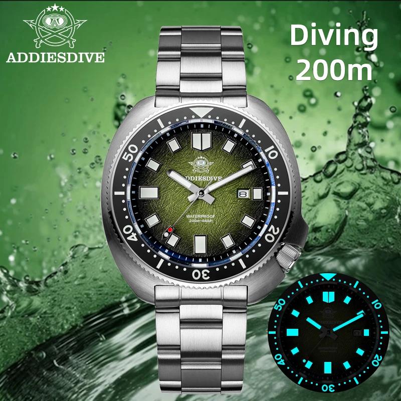ADDIESDIVE Japan2115 nouveaux hommes montre verre saphir BWG9 Ultra-lumineux lumineux 200m étanche m