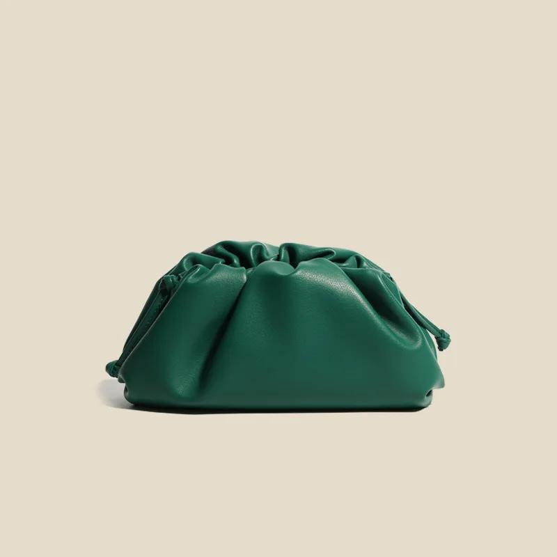Dames célèbre marque de luxe concepteur en cuir de vachette Y2k nuage petit sac à main couleur doux