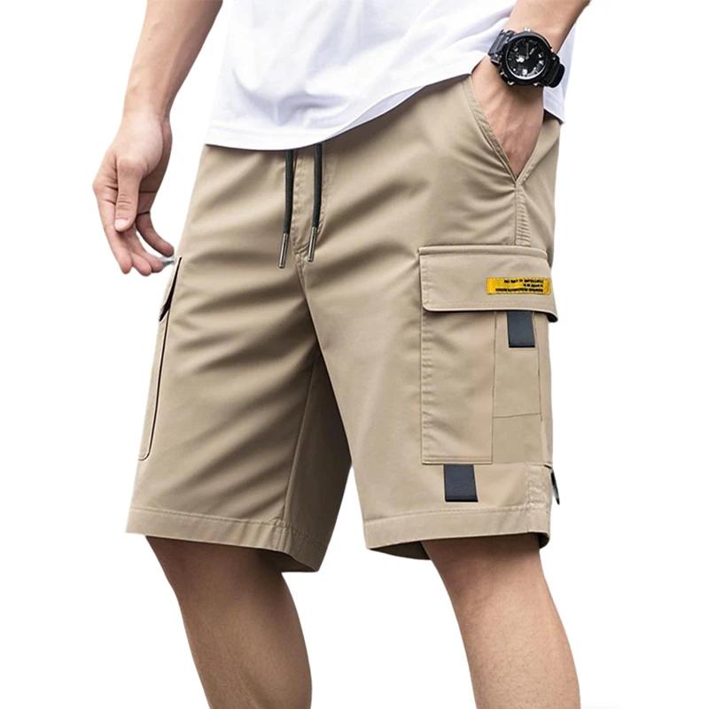 Shorts cargo d'été pour hommes, couleur unie, multi-poches, pantalon tactique militaire, décontracté
