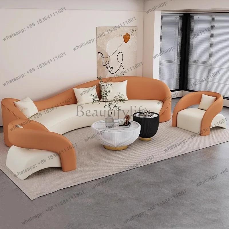 Ensemble de canapés de bureau nordiques simples, table basse moderne pour salon, combinaison pour es