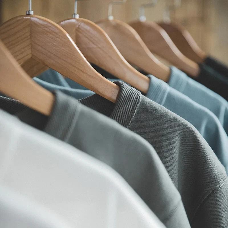2023 Maden été solide 300g coton T-shirts hommes unisexe surdimensionné T-shirts à manches courtes l
